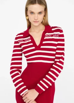 Abito a righe in maglia
