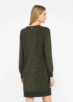 Abito animalier in maglia