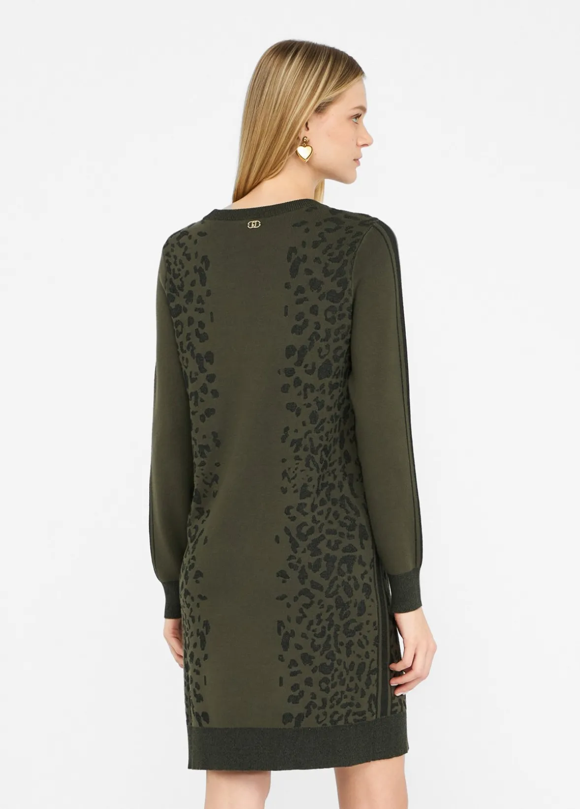 Abito animalier in maglia