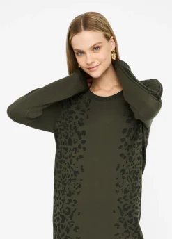 Abito animalier in maglia