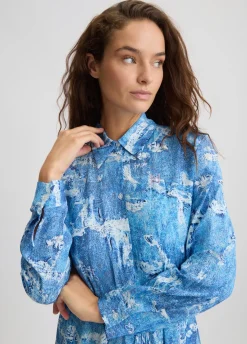 Abito chemisier effetto denim