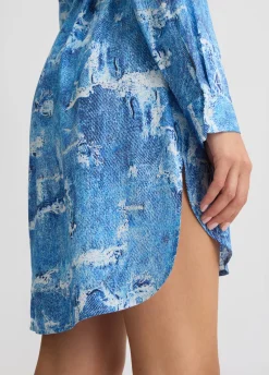 Abito chemisier effetto denim