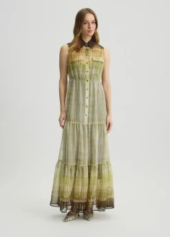 Abito chemisier in chiffon stampato