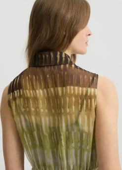 Abito chemisier in chiffon stampato
