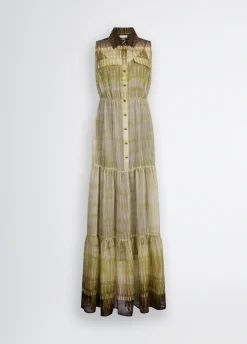 Abito chemisier in chiffon stampato