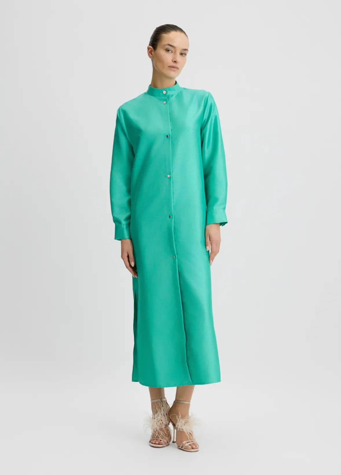 Abito chemisier in shantung
