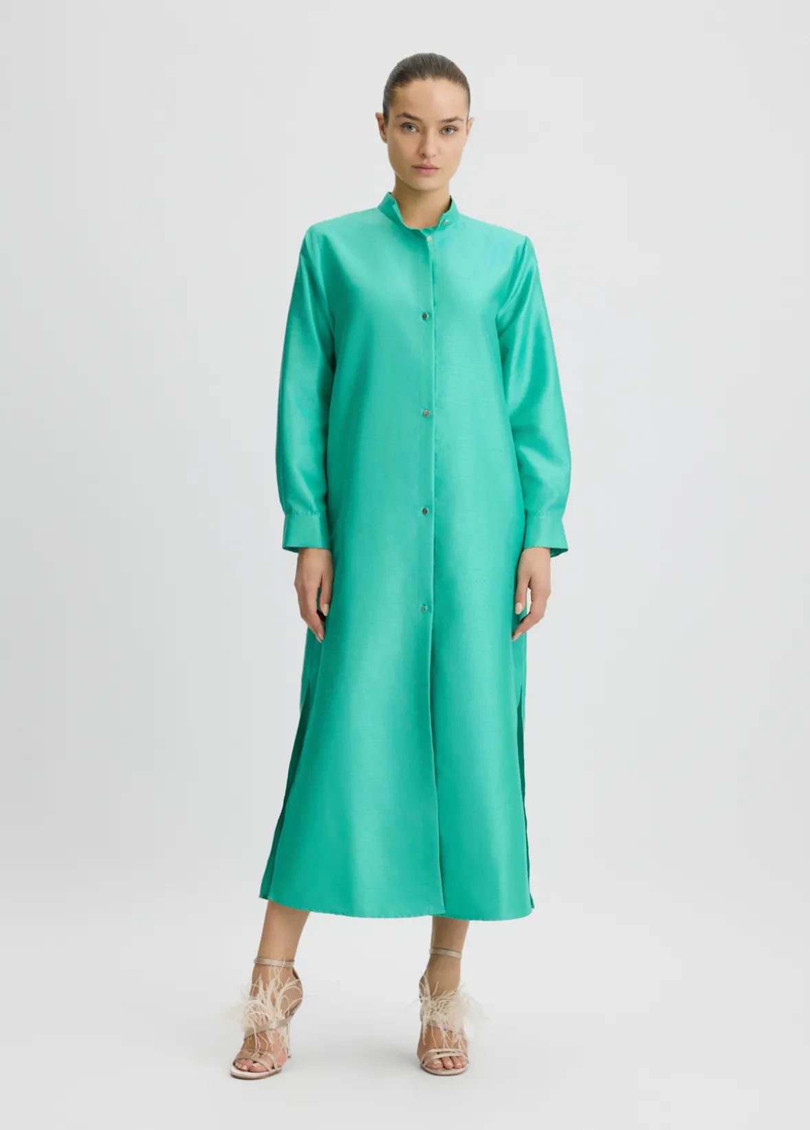 Abito chemisier in shantung