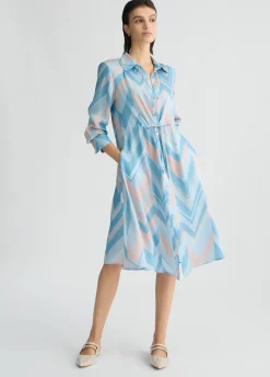Abito chemisier in twill stampato