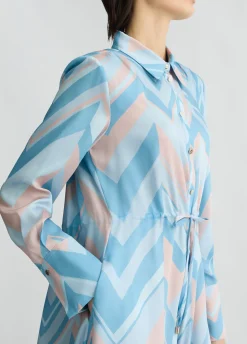 Abito chemisier in twill stampato
