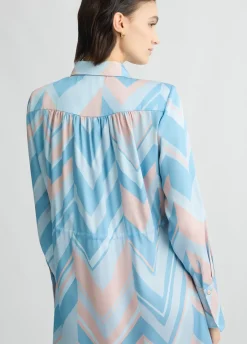 Abito chemisier in twill stampato