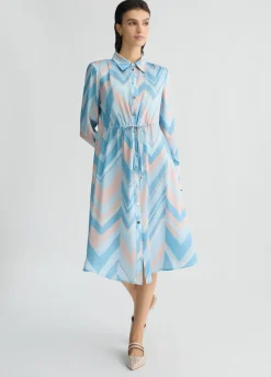 Abito chemisier in twill stampato