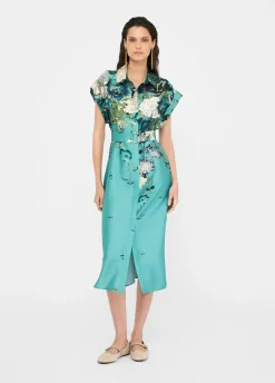 Abito chemisier in twill stampato