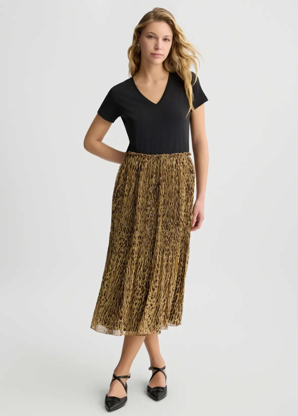 Abito con stampa animalier