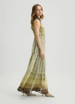 Abito corto in chiffon stampato