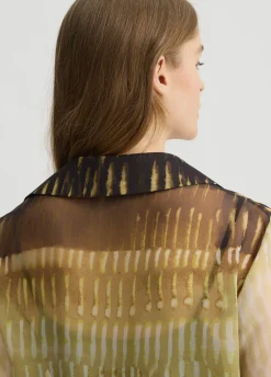 Abito corto in chiffon stampato