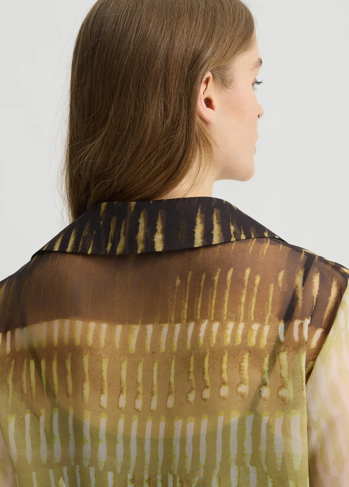 Abito corto in chiffon stampato