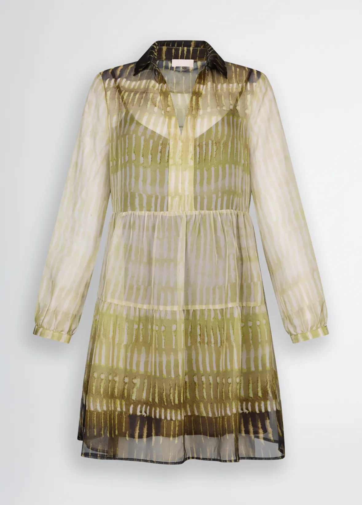 Abito corto in chiffon stampato