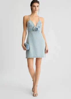 Abito corto in denim
