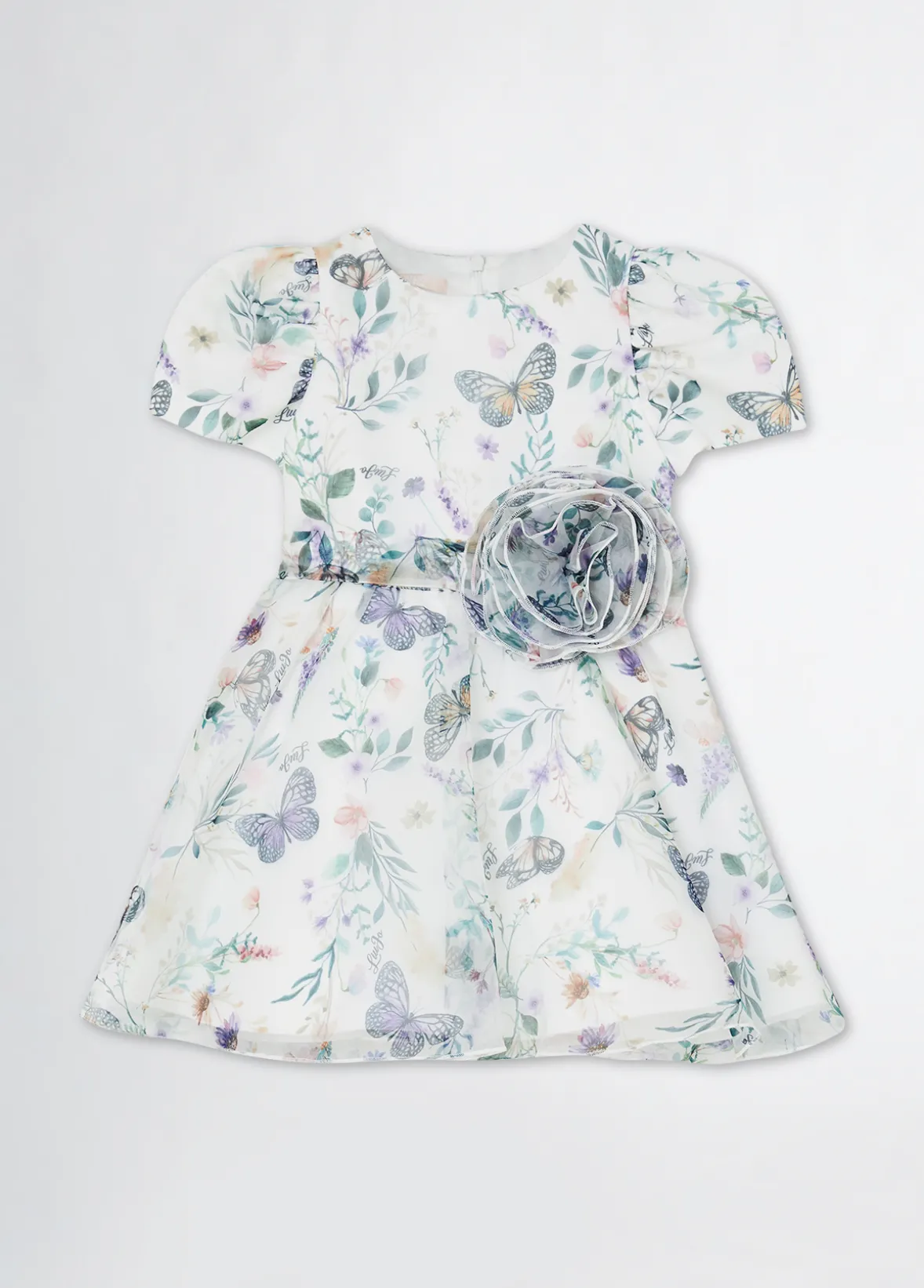 Abito elegante in organza stampata