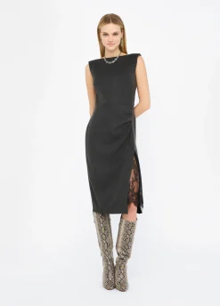 Abito gessato con pizzo