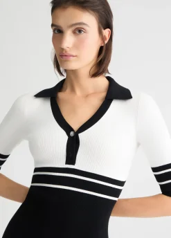 Abito in maglia a righe