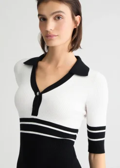 Abito in maglia a righe