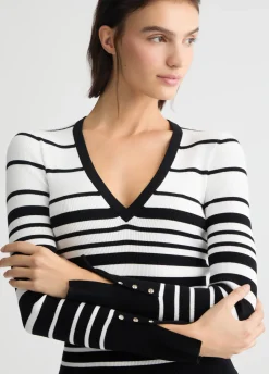 Abito in maglia a righe