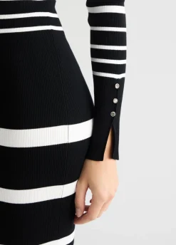 Abito in maglia a righe