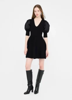 Abito in maglia con maniche balloon
