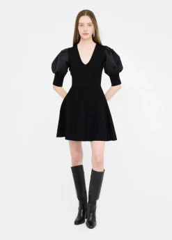 Abito in maglia con maniche balloon