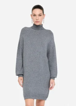 Abito in maglia con micro paillettes