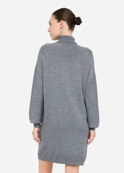 Abito in maglia con micro paillettes
