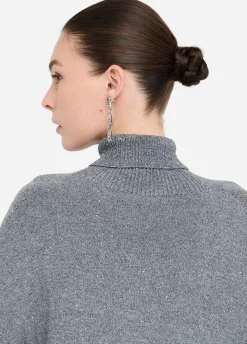 Abito in maglia con micro paillettes