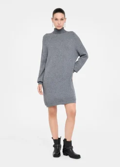 Abito in maglia con micro paillettes