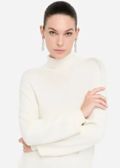 Abito in maglia con micro paillettes