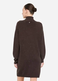 Abito in maglia con micro paillettes