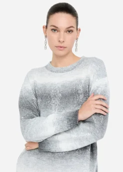 Abito in maglia con paillettes