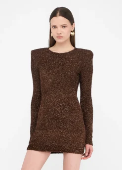 Abito in maglia con spalline imbottite