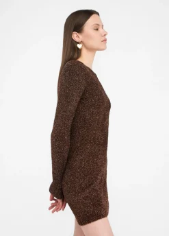 Abito in maglia con spalline imbottite
