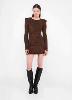Abito in maglia con spalline imbottite