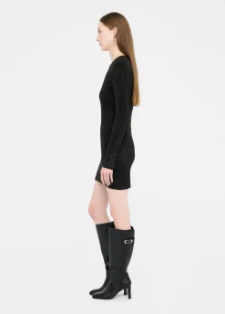 Abito in maglia con spalline imbottite