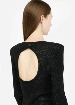 Abito in maglia con spalline imbottite