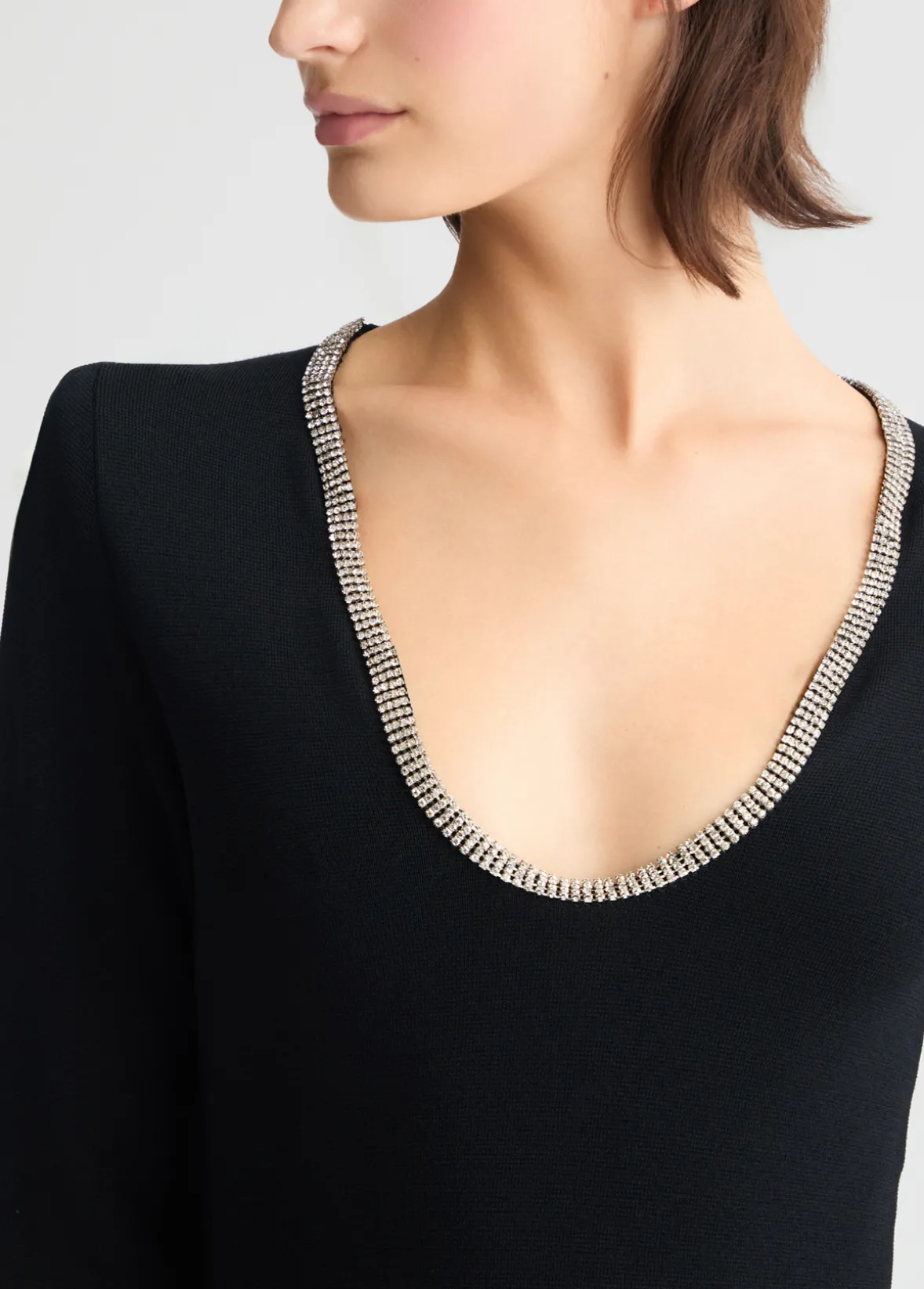 Abito in maglia con strass