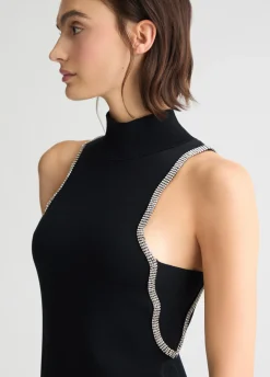 Abito in maglia con strass