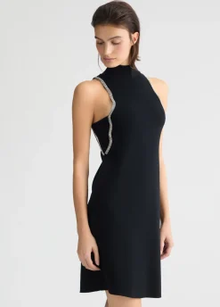 Abito in maglia con strass