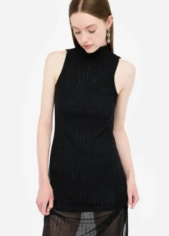 Abito in tulle con strass