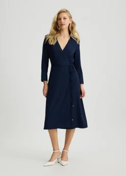Abito in twill con cintura