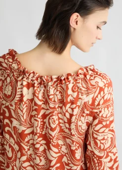 Abito in twill stampato