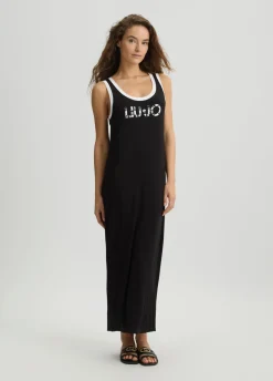 Abito lungo con logo