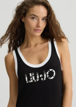 Abito lungo con logo